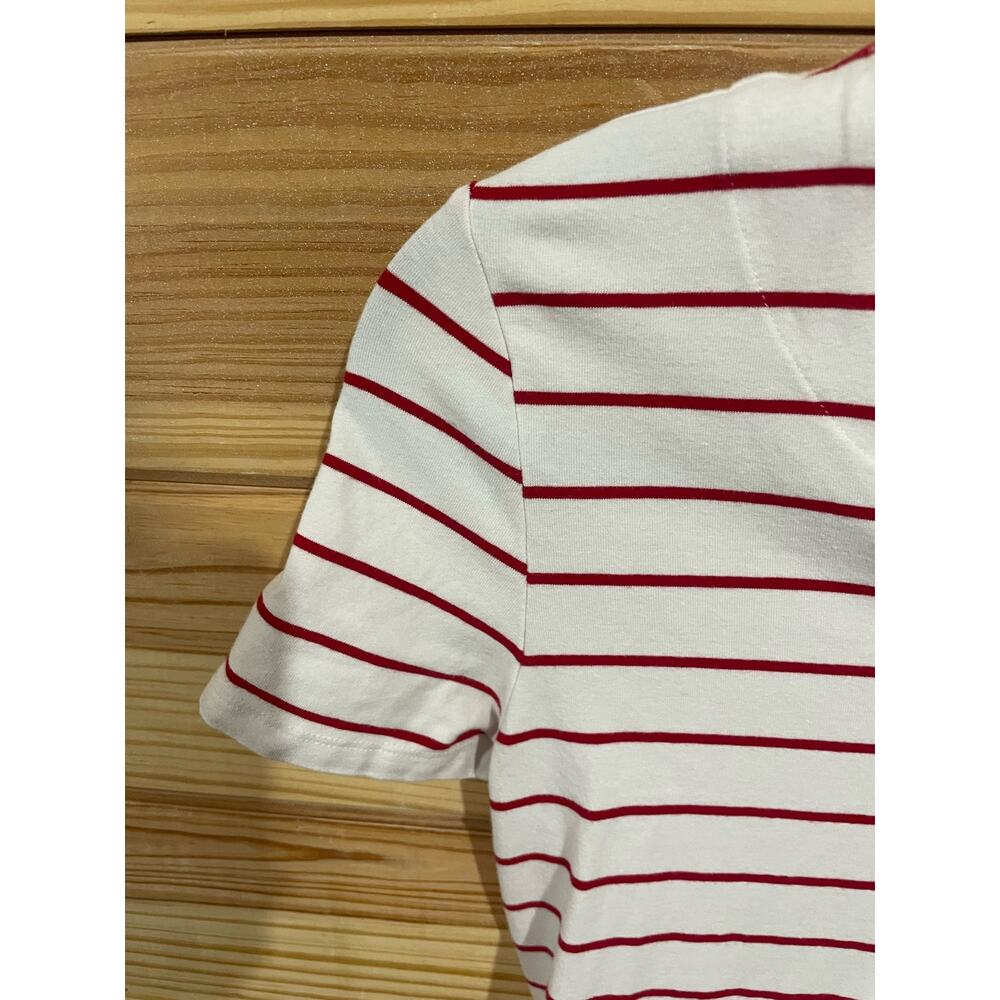 Tommy Hilfiger Red White Stripe Lace-Up T-Shirt Dress Coastal Nautical, Small - Picture 4 of 8